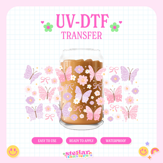 PURPLE BUTTERFLY - 16 OZ UV DTF