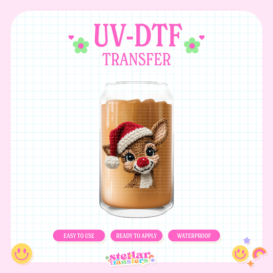 REINDEER FAUX YARN - UV DTF DECAL