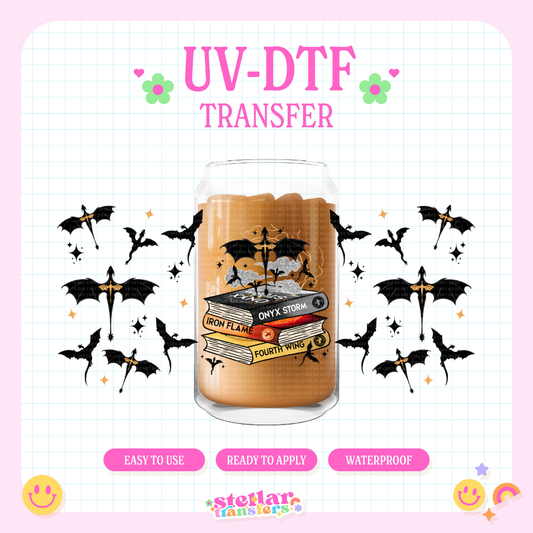 FOURTH WING BOOKS - 16 OZ UV DTF