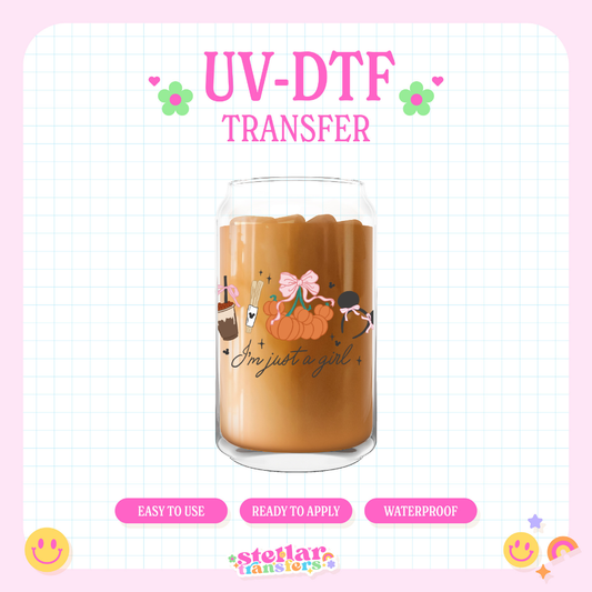 I'M JUST A FALL GIRLY - UV DTF DECAL
