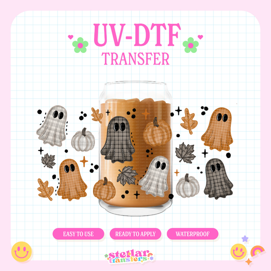 PLAID GHOSTS - 16 OZ UV DTF