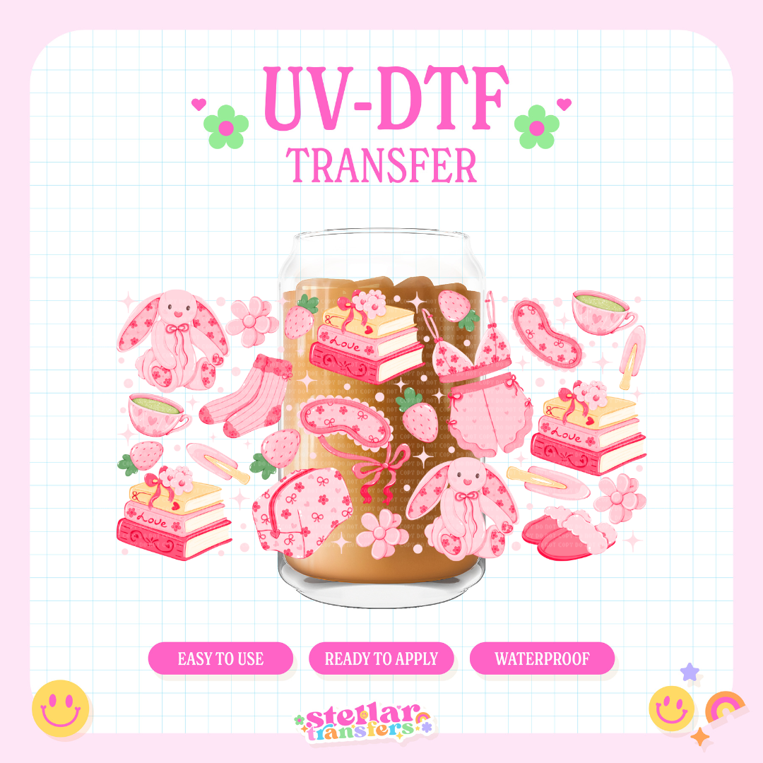 PINK SELF CARE GIRLY - 16 OZ UV DTF