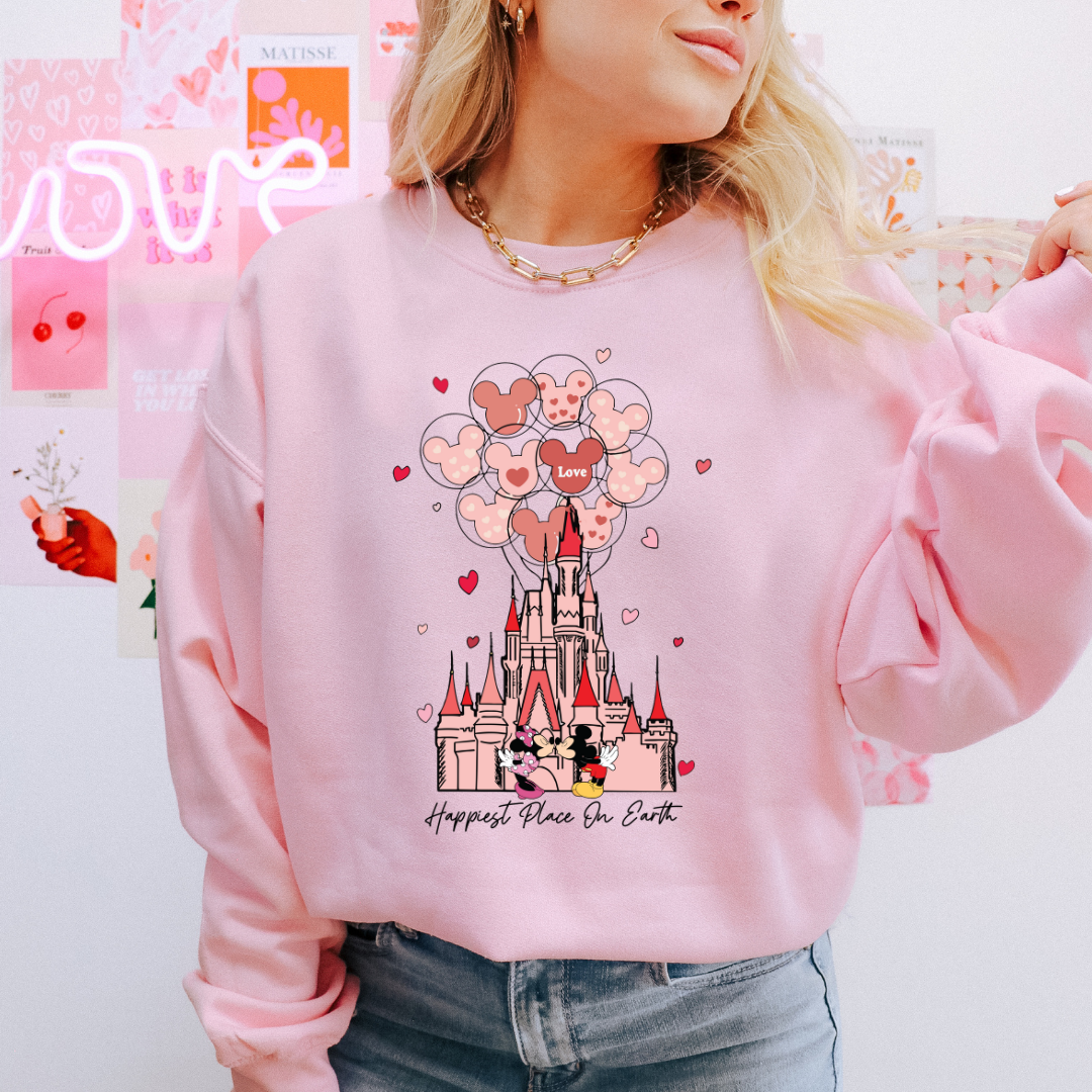 HAPPIEST V-DAY PLACE - CLEAR FILM SCREEN PRINT