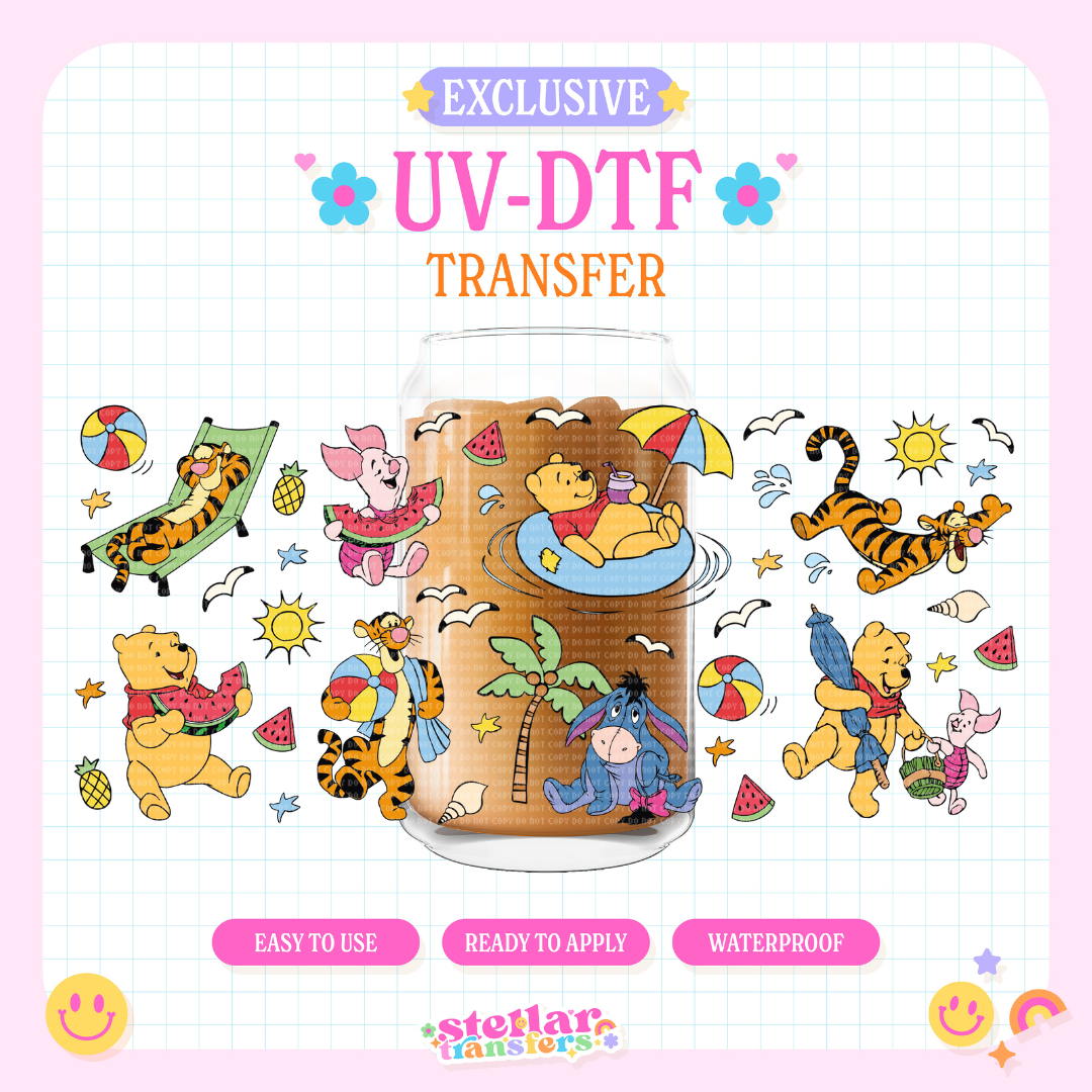 HONEY FRIENDS SUMMER EXCLUSIVE - 16 OZ UV DTF