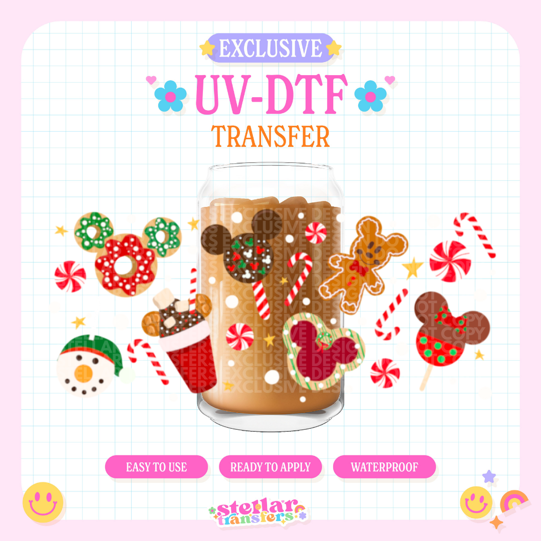 CHRISTMAS DISNY SNACKS EXCLUSIVE - 16 OZ UV DTF