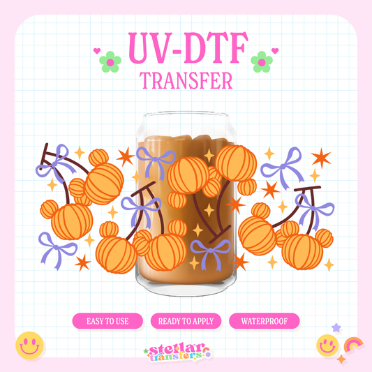 COQUETTE MOUSE PUMPKINS - 16 OZ UV DTF