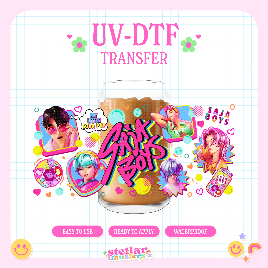 K POP BOYS - 16 OZ UV DTF