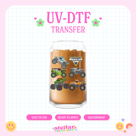MONSTER TRUCKS - UV DTF DECAL