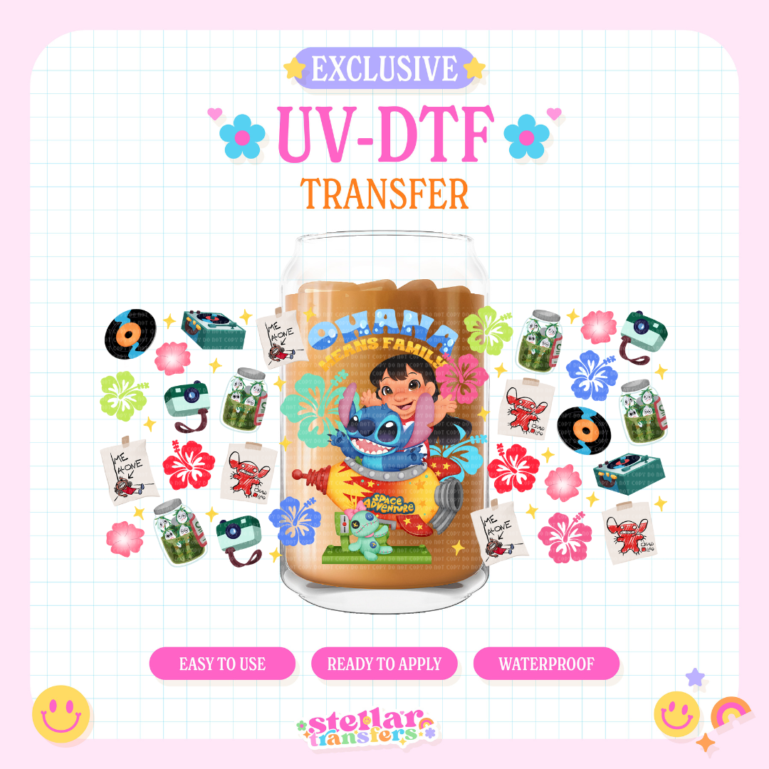 OHANA MEANS FAMILY EXCLUSIVE - 16 OZ UV DTF