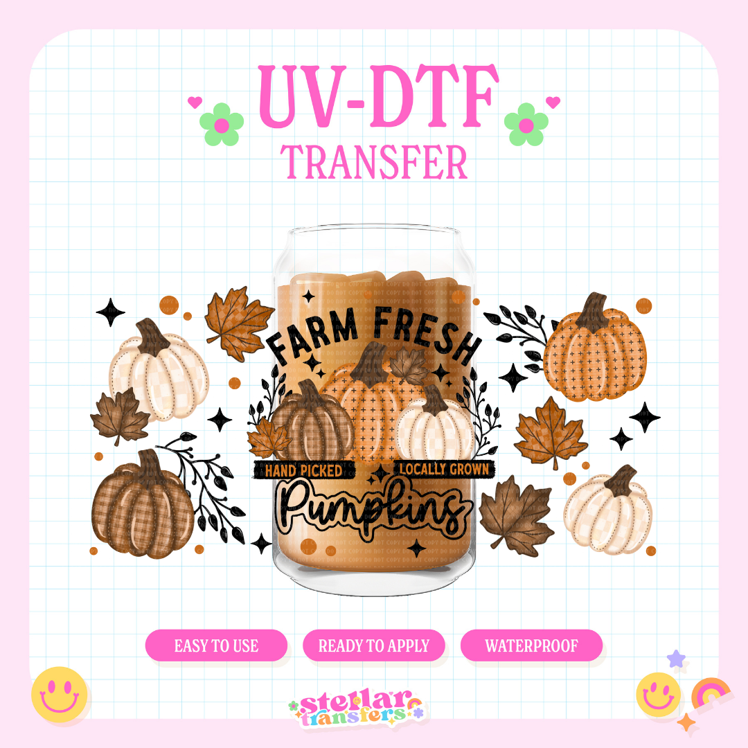 FARM FRESH PUMPKINS - 16 OZ UV DTF