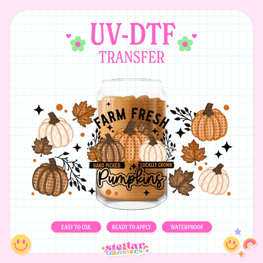 FARM FRESH PUMPKINS - 16 OZ UV DTF