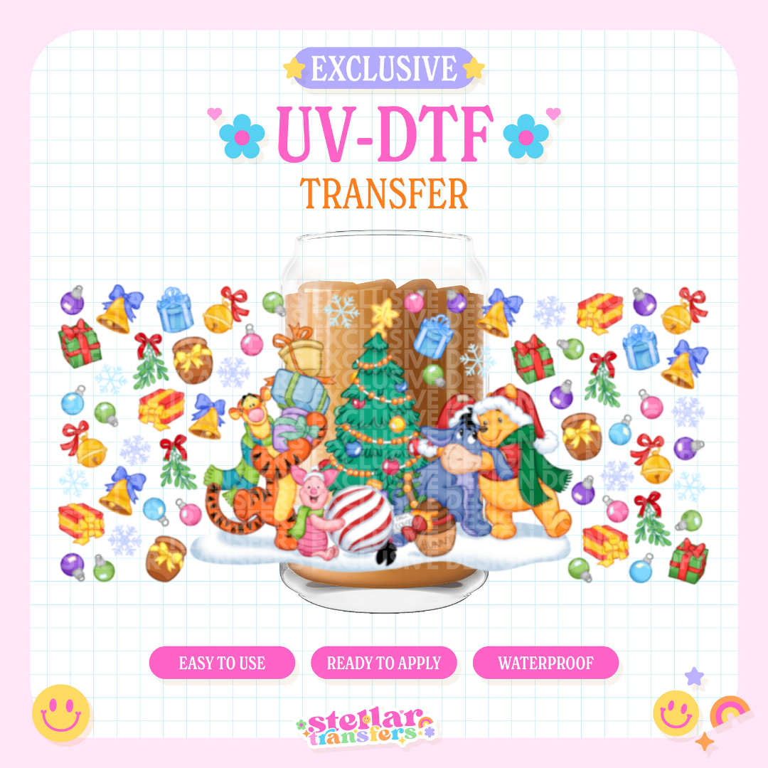 CHRISTMAS HONEY FRIENDS EXCLUSIVE - 16 OZ UV DTF