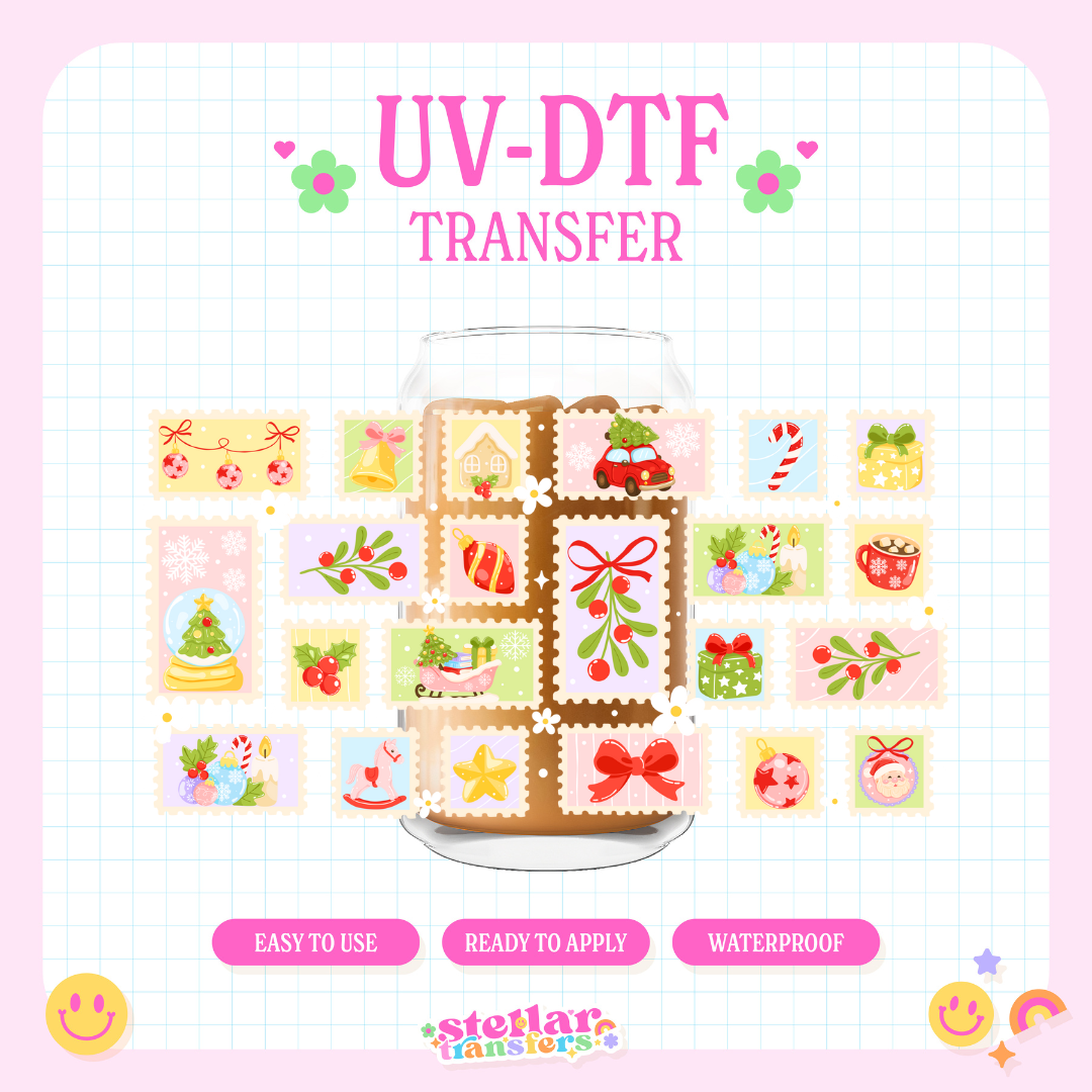 HOLIDAY STAMPS - 16 OZ UV DTF