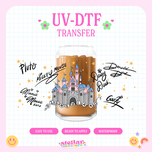 PINK CASTLE SIGNATURES - 16 OZ UV DTF