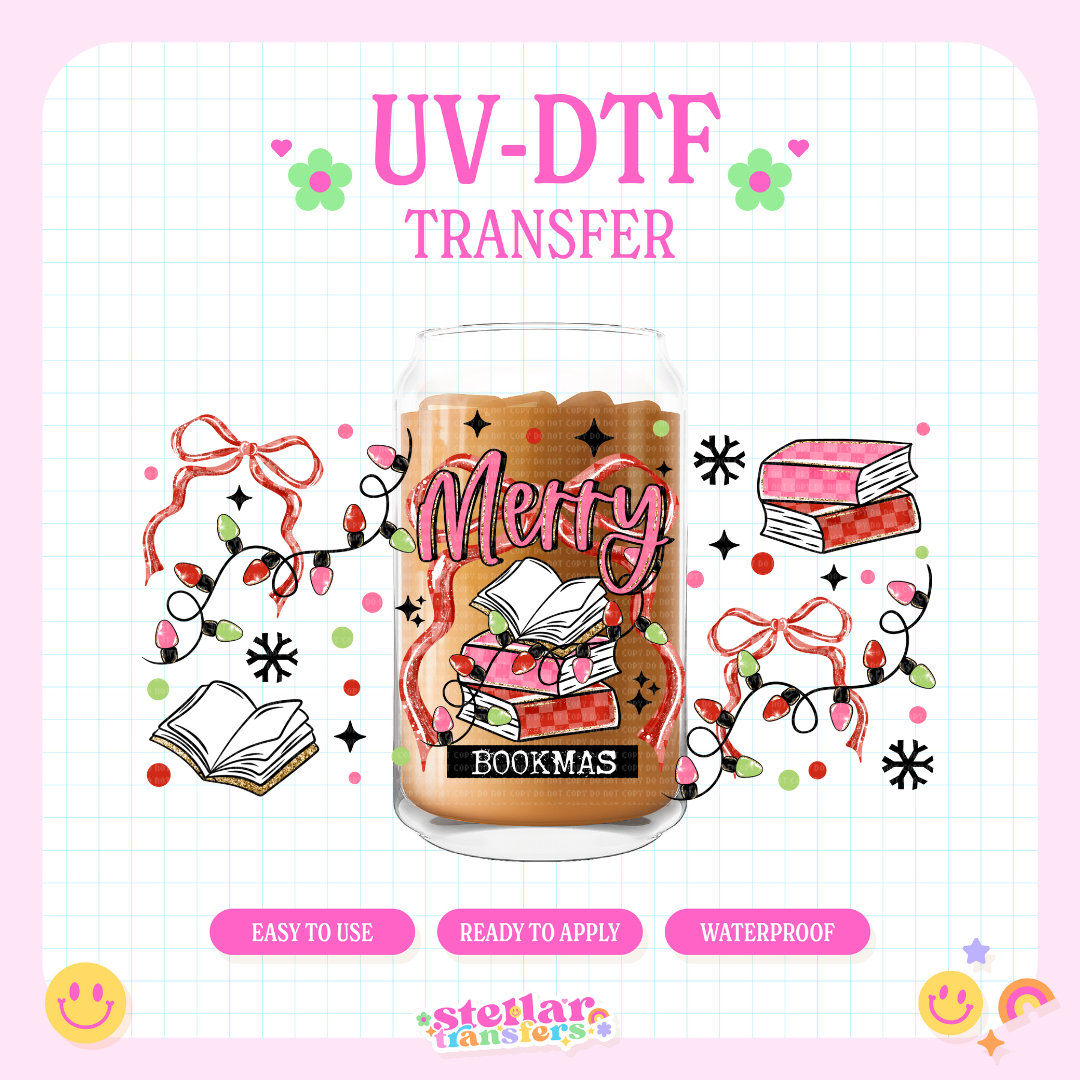 MERRY BOOKMAS - 16 OZ UV DTF