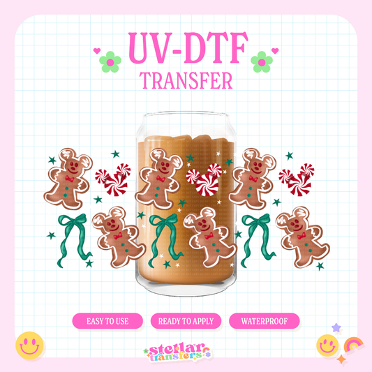 DISNY GINGERBREADS - 16 OZ UV DTF