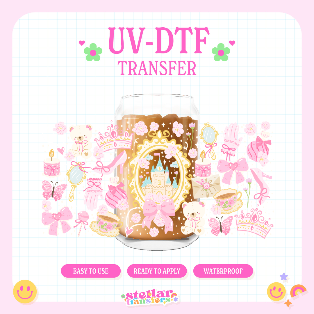GIRLY PRINCESS - 16 OZ UV DTF