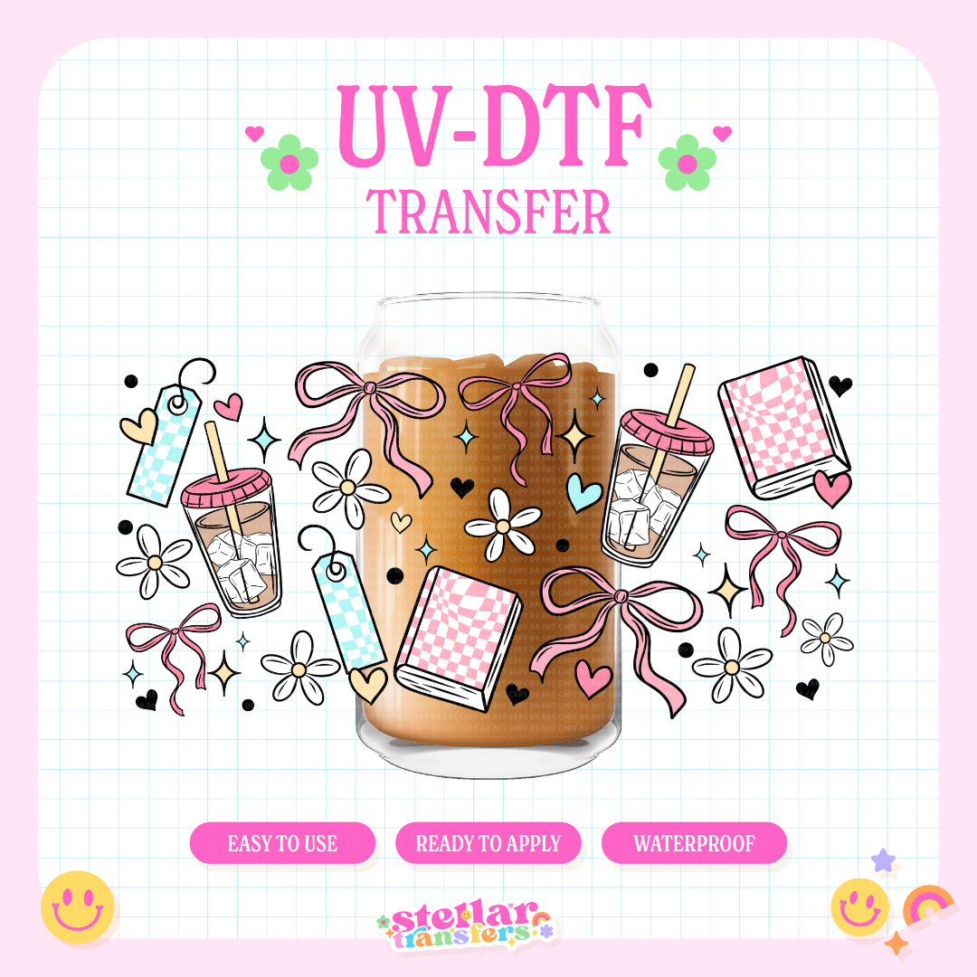 PASTEL GIRLY BOOKS - 16 OZ UV DTF
