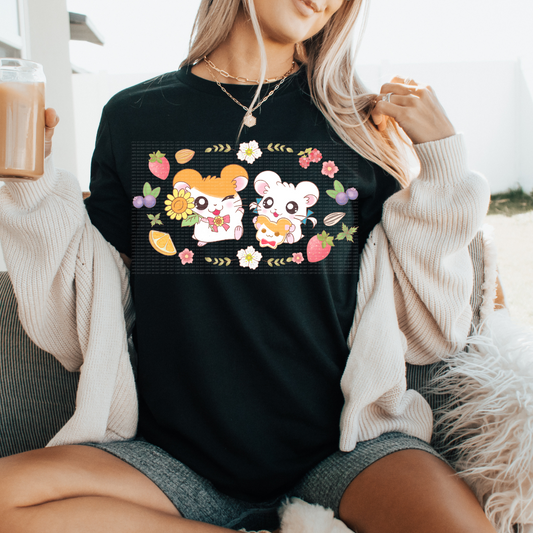 LITTLE HAMSTERS - CLEAR FILM SCREEN PRINT