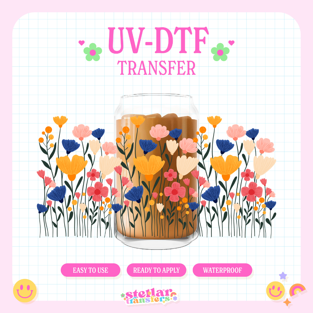 STEM FLOWERS - 16 OZ UV DTF