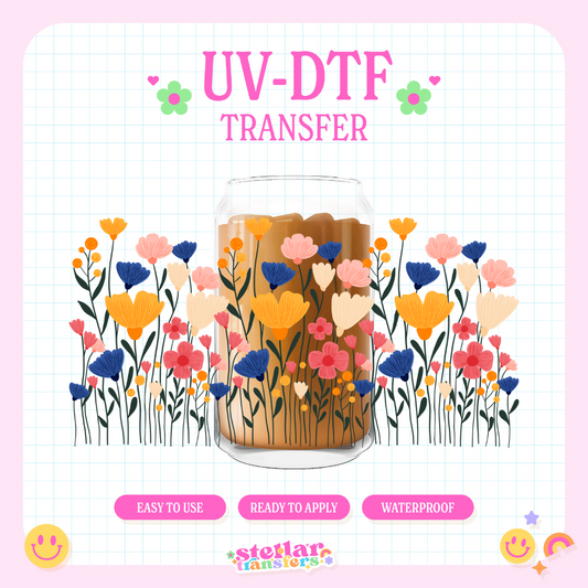 STEM FLOWERS - 16 OZ UV DTF