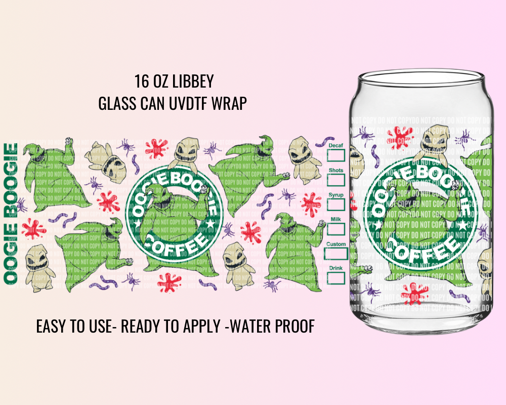 OOGIE COFFEE EXCLUSIVE - 16 OZ UV DTF WRAP