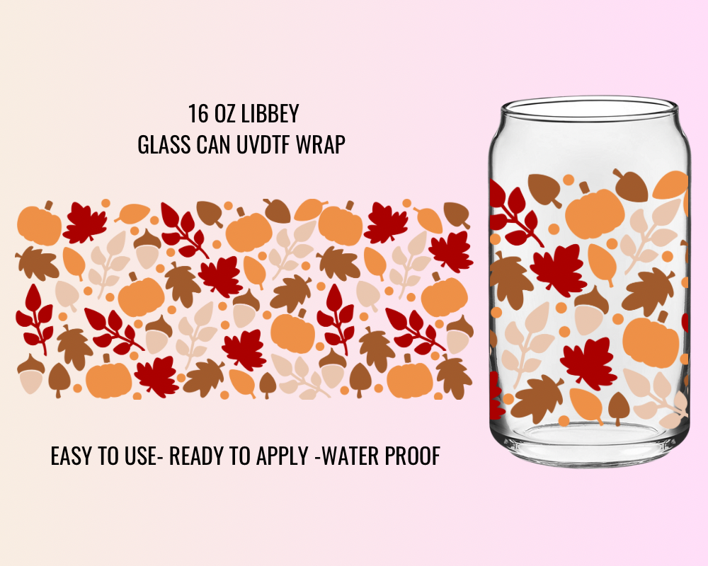 FALL LEAVES - 16 OZ UV DTF WRAP