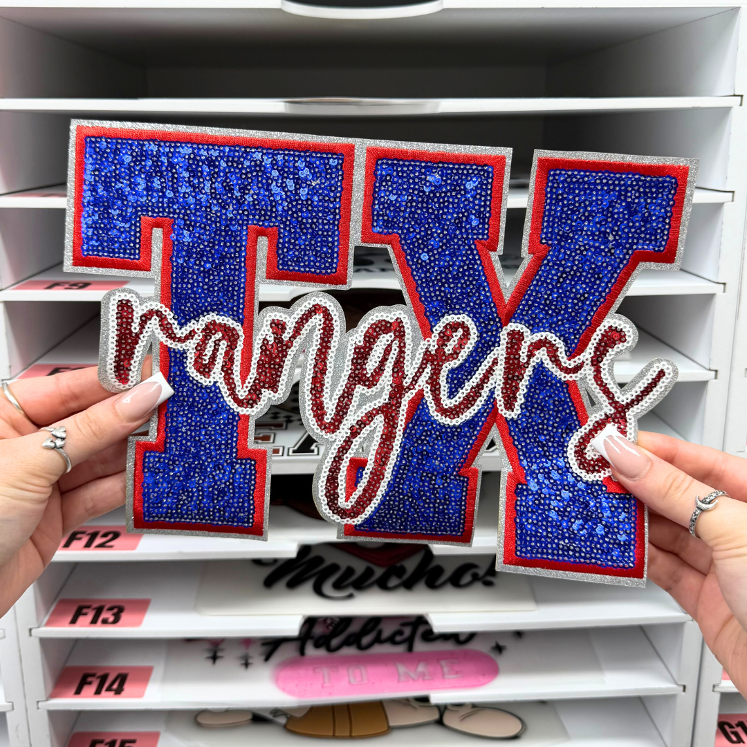 TX BASESBALL - SEQUIN PATCH