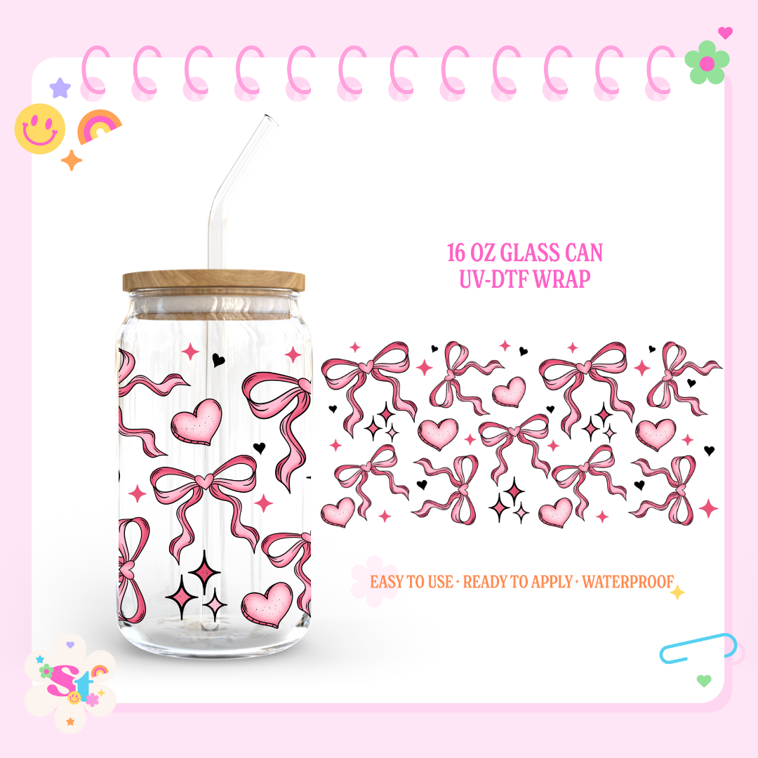 COQUETTE BOWS - 16 OZ UV DTF