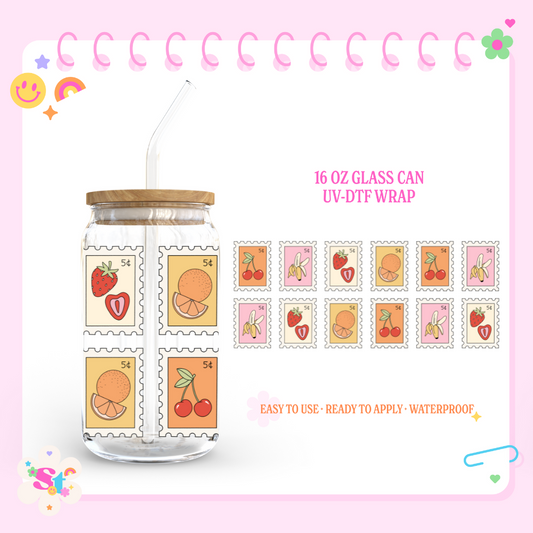 FRUIT STAMPS - 16 OZ UV DTF