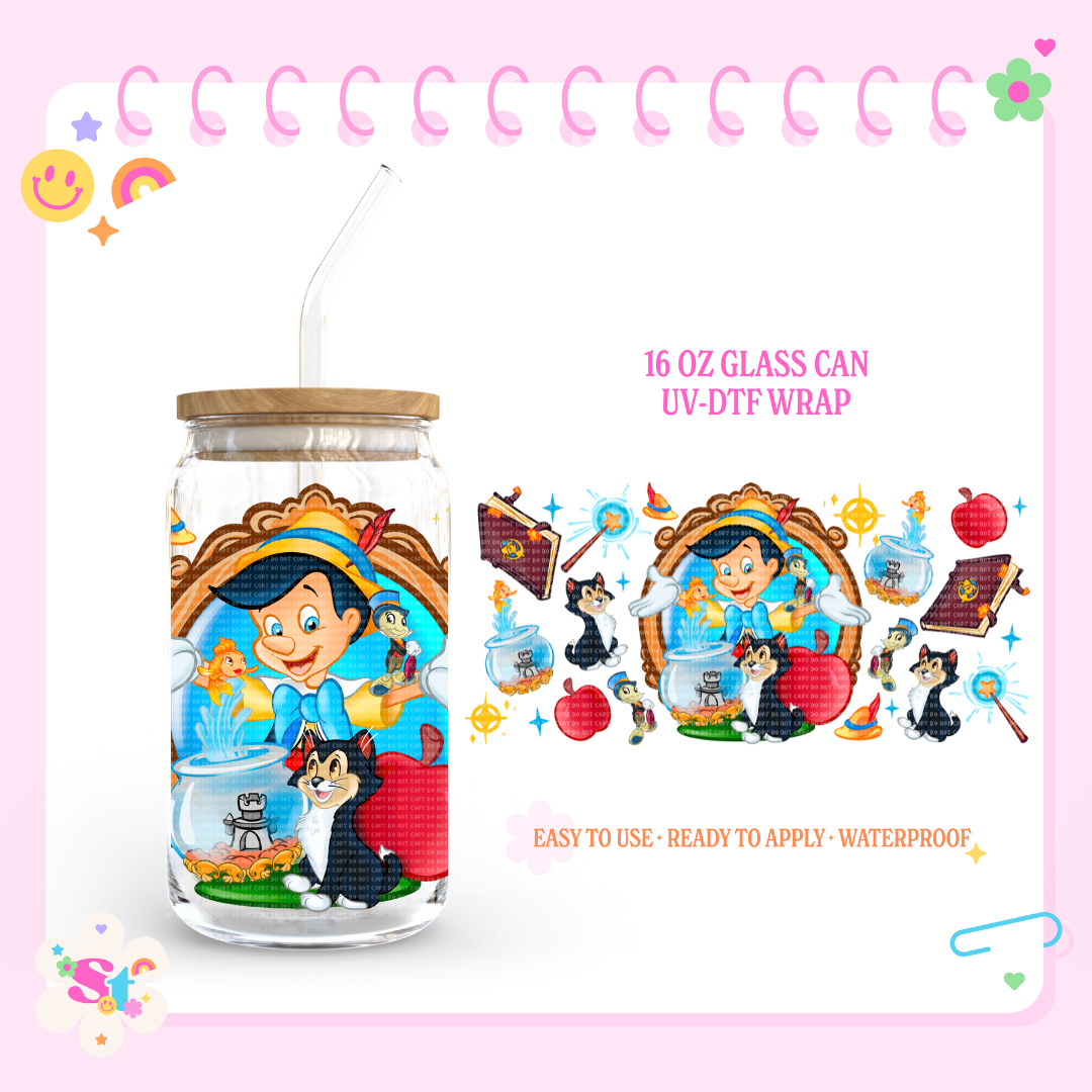 WOODEN PUPPET - 16 OZ UV DTF