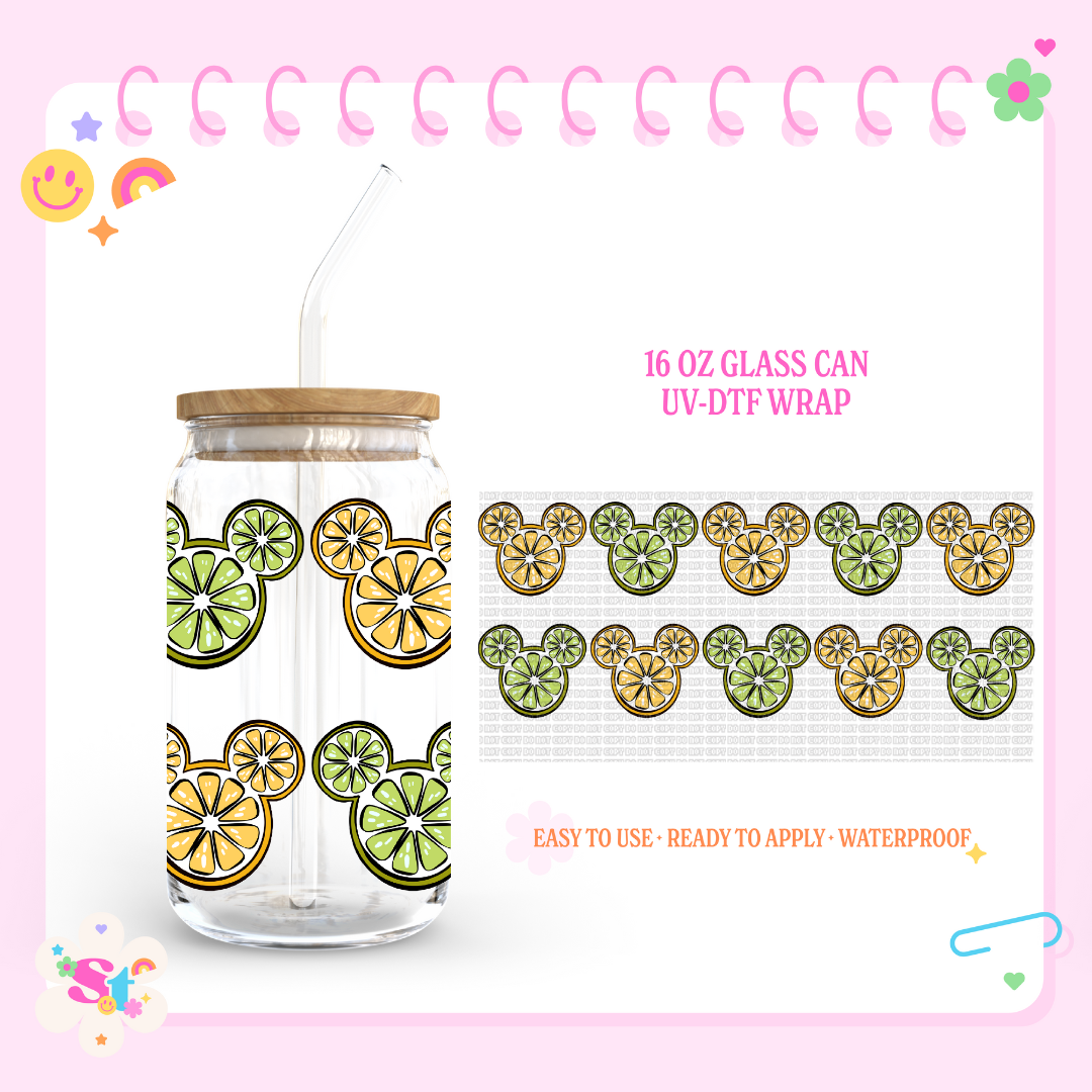 MOUSE LEMONS - 16 OZ UV DTF WRAP