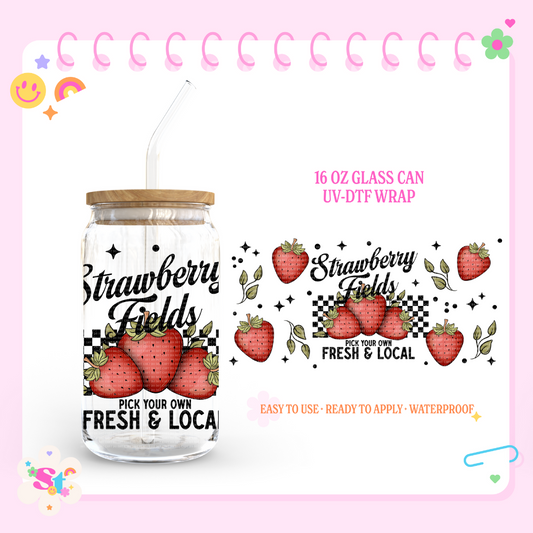 STRAWBERRY FIELDS - 16 OZ UV DTF