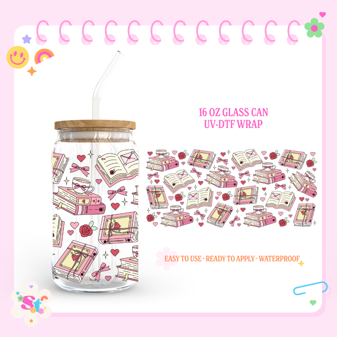 LOVE BOOKS - 16 OZ UV DTF