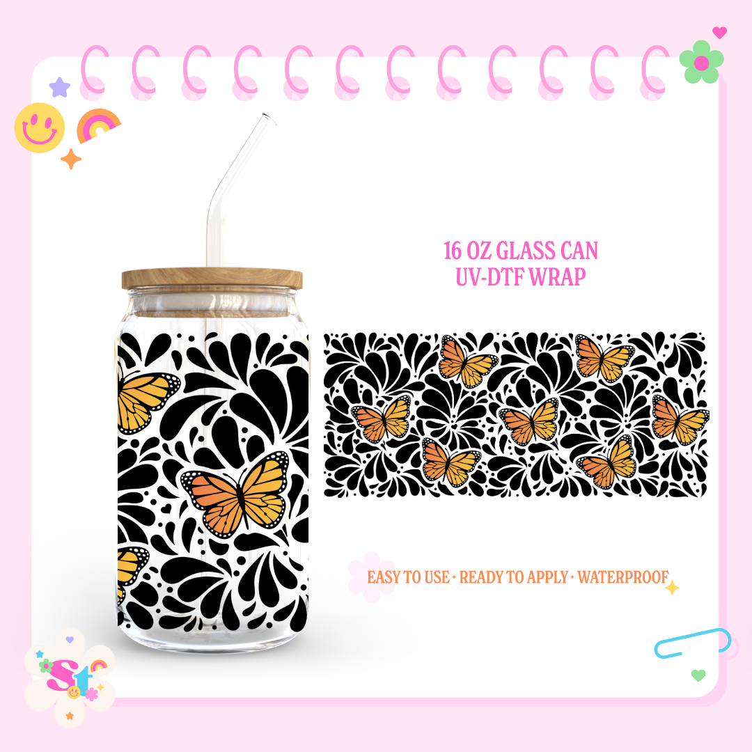 MONARCH BUTTERFLY TALAVERA - 16 OZ UV DTF