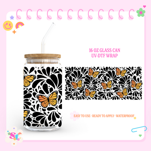 MONARCH BUTTERFLY TALAVERA - 16 OZ UV DTF