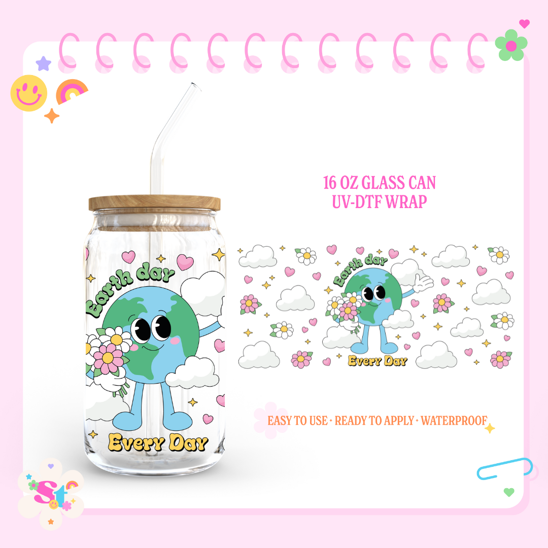 EARTH DAY - 16 OZ UV DTF