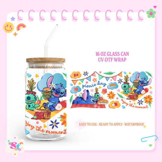 ALIEN PICNIC DAY - 16 OZ UV DTF WRAP