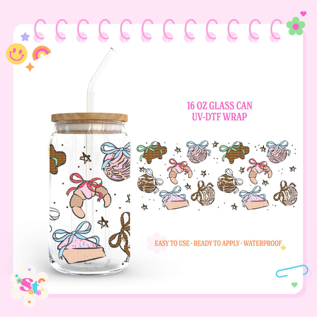 PAN DULCE BOWS  - 16 OZ UV DTF