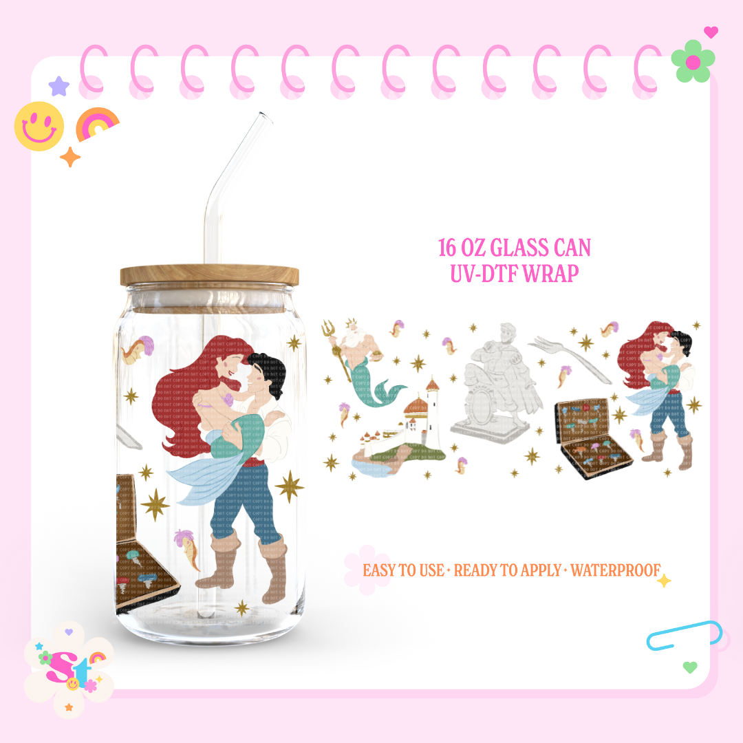 MERMAID PRINCESS - 16 OZ UV DTF