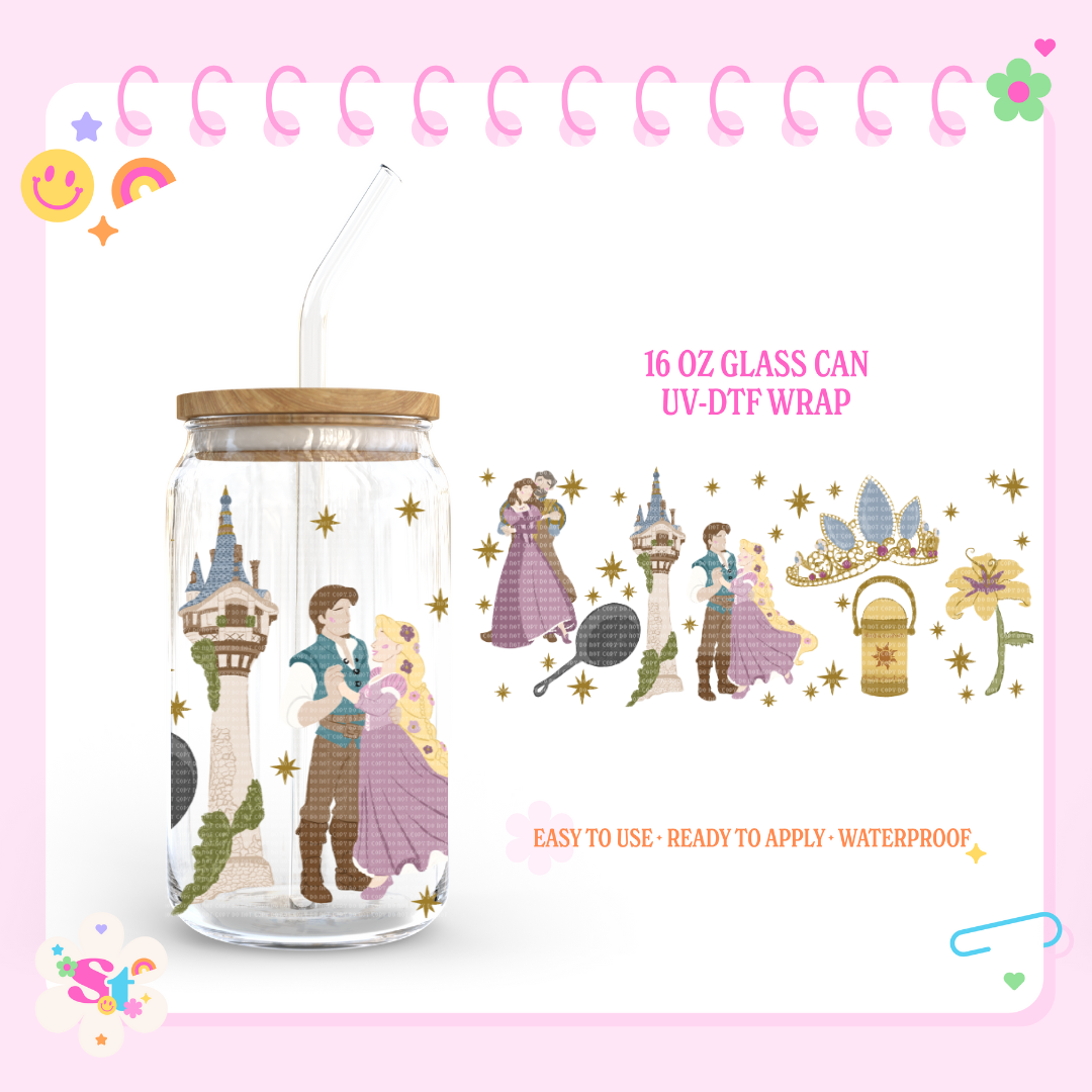 LANTERN PRINCESS - 16 OZ UV DTF