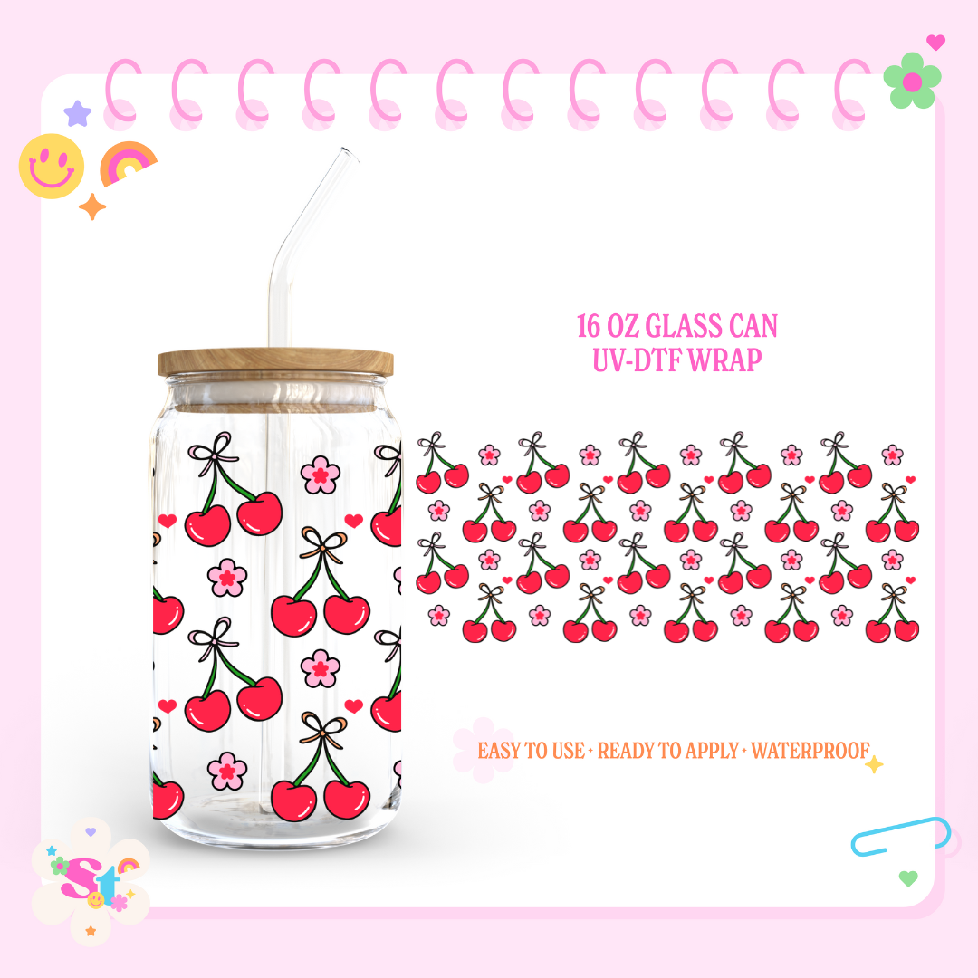 CHERRY DOODLES - 16 OZ UV DTF