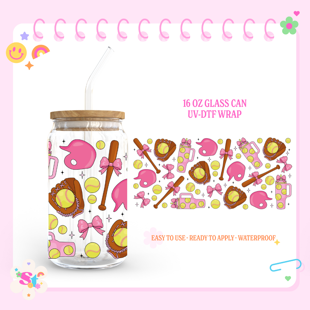 SOFTBALL VIBES - 16 OZ UV DTF