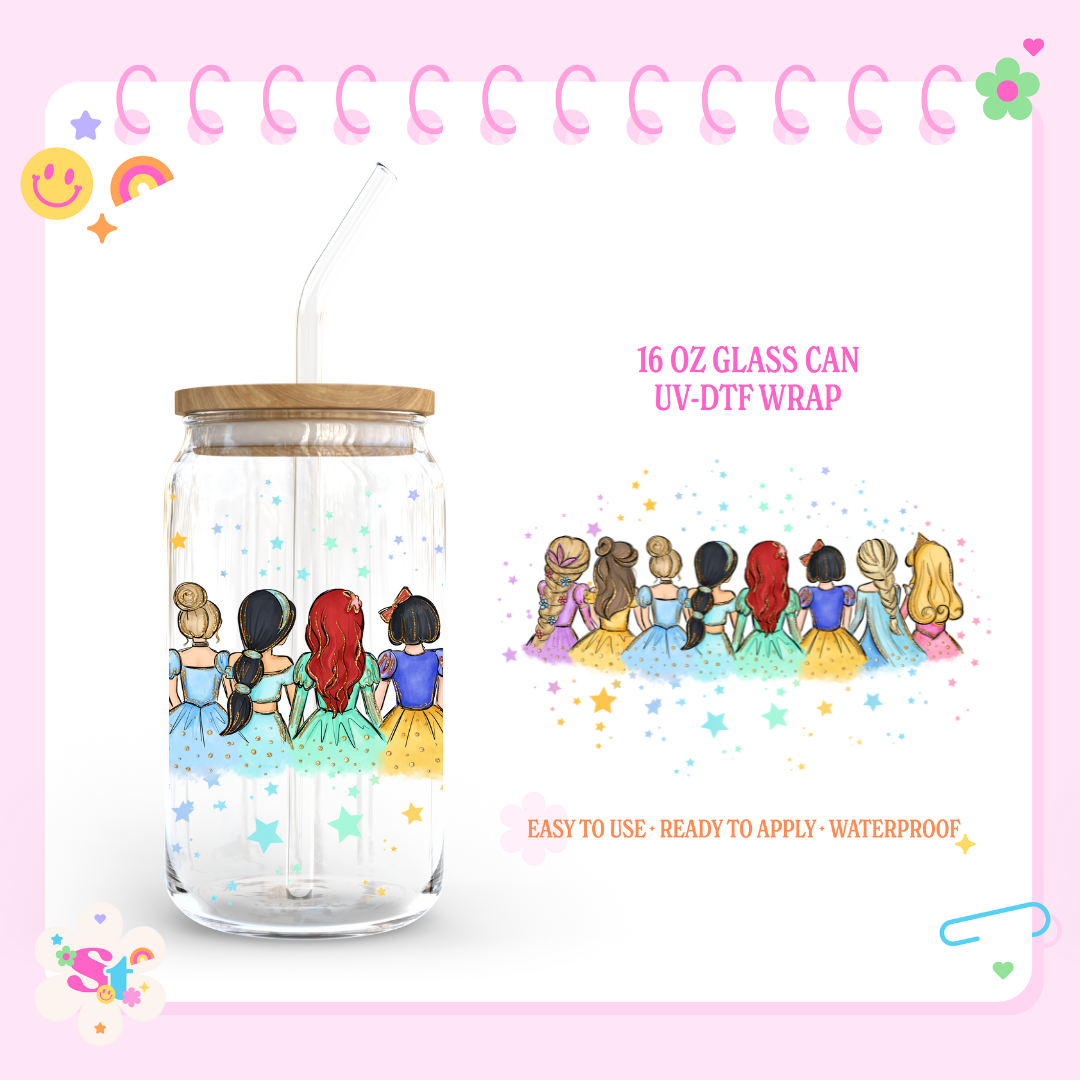PRINCESSES - 16 OZ UV DTF