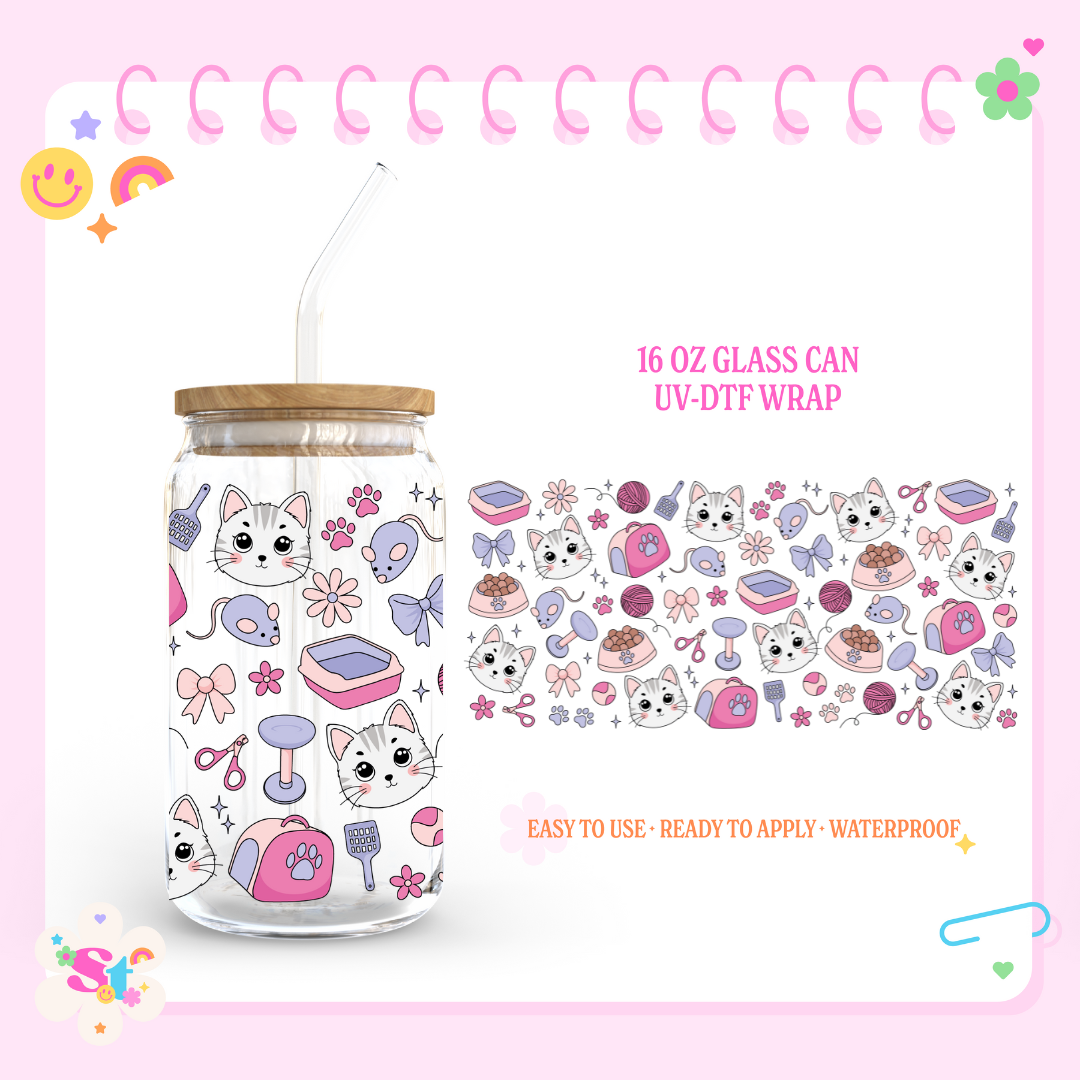 CAT THINGS - 16 OZ UV DTF