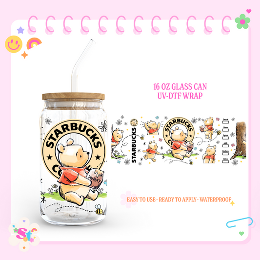 HONEY BEAR COFFEE - 16 OZ UV DTF