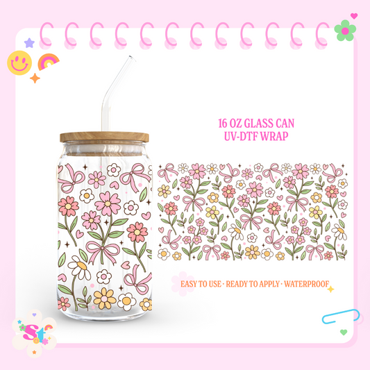 DOODLE FLOWER SPRING - 16 OZ UV DTF