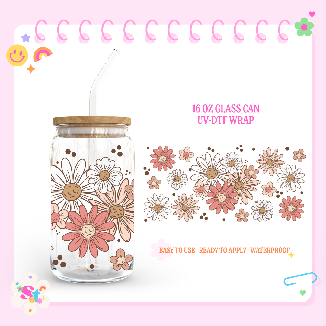 SPRING FLOWERS - 16 OZ UV DTF