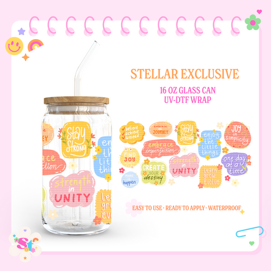 POSITIVE AFFIRMATIONS EXCLUSIVE - 16 OZ UV DTF