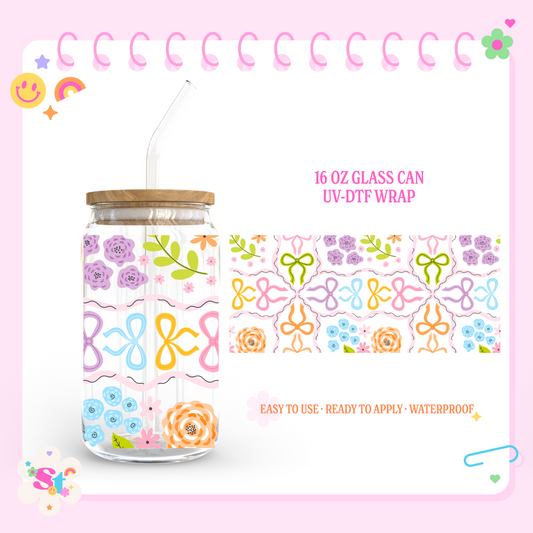 COLORFUL FLORAL - 16 OZ UV DTF